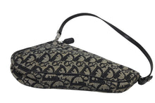 画像をギャラリービューアに読み込む, CHRISTIAN DIOR クリスチャンディオール トロッター サドルバッグ ワンショルダーバッグ サドルポーチ ネイビー 美品 中古 4b011018