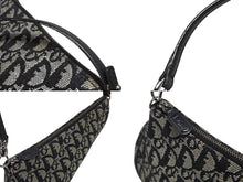 画像をギャラリービューアに読み込む, CHRISTIAN DIOR クリスチャンディオール トロッター サドルバッグ ワンショルダーバッグ サドルポーチ ネイビー 美品 中古 4b011018