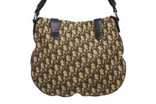 Load image into Gallery viewer, Christian Dior クリスチャンディオール ショルダーバッグ トロッター ワンショルダー ブラウン ベージュ コットンキャンバス レザー シルバー金具 美品 中古 4b011020
