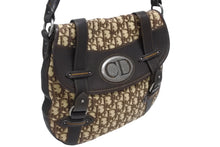 Load image into Gallery viewer, Christian Dior クリスチャンディオール ショルダーバッグ トロッター ワンショルダー ブラウン ベージュ コットンキャンバス レザー シルバー金具 美品 中古 4b011020