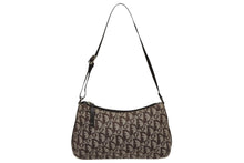 Load image into Gallery viewer, Christian Dior クリスチャンディオール サドルポーチ アクセサリーポーチ トロッター柄 ブラウン シルバー金具 美品 中古 4b011023