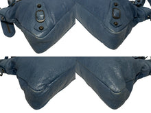 画像をギャラリービューアに読み込む, BALENCIAGA バレンシアガ ザ タウン 2way ハンドバッグ 527147 ブルー レザー ゴールド金具 美品 中古 4b011026