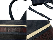 Load image into Gallery viewer, 極美品 PRADA プラダ サフィアーノ 2WAY ハンドバッグ ネイビー レッド ブラック レザー シルバー金具 中古 4b011028