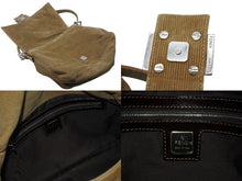 Load image into Gallery viewer, FENDI フェンディ マンマバケット ワンショルダーバッグ トートバッグ コーデュロイ コットン シルバー金具 美品 中古 4b011029