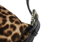 画像をギャラリービューアに読み込む, FENDI フェンディ マンマバケット ワンショルダーバッグ 26424 レオパード柄 ハラコ レザー ブラウン ゴールド金具 美品 中古 4b011033