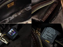 画像をギャラリービューアに読み込む, FENDI フェンディ マンマバケット ワンショルダーバッグ 26424 レオパード柄 ハラコ レザー ブラウン ゴールド金具 美品 中古 4b011033