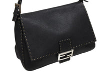 Load image into Gallery viewer, FENDI フェンディ ショルダーバッグ マンマバケット セレリア ブラック レザー 2372-8BR102NDU039 シルバー金具 美品 中古 4b011034
