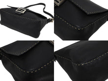 Load image into Gallery viewer, FENDI フェンディ ショルダーバッグ マンマバケット セレリア ブラック レザー 2372-8BR102NDU039 シルバー金具 美品 中古 4b011034