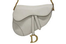 Load image into Gallery viewer, Christian Dior クリスチャンディオール サドルバッグ ワンショルダーバッグ 28-MA-0260 ホワイト レザー 美品 中古 4b011040