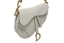 Load image into Gallery viewer, Christian Dior クリスチャンディオール サドルバッグ ワンショルダーバッグ 28-MA-0260 ホワイト レザー 美品 中古 4b011040
