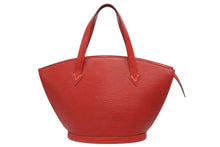 Load image into Gallery viewer, LOUIS VUITTON ルイヴィトン サンジャック ショッピング トートバッグ M52277 エピレザー カスティリアンレッド ゴールド金具 美品 中古 4b011043