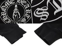 Load image into Gallery viewer, CHROME HEARTS クロムハーツ DEADLYDOLL コラボ マイアミ限定 スウェット フーディ ブラック サイズS 美品 中古 4b011052