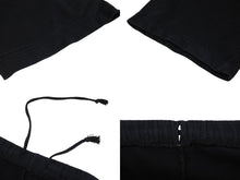 Load image into Gallery viewer, CHROME HEARTS クロムハーツ スウェットパンツ リップアンドタン フローラルクロス コットン ブラック ホワイト 美品 中古 4b011056