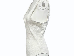 BOTTEGA VENETA ボッテガヴェネタ ワンピース スイムスーツ ホワイト 581052 VKCC0 サイズ46 美品 中古 4b011067