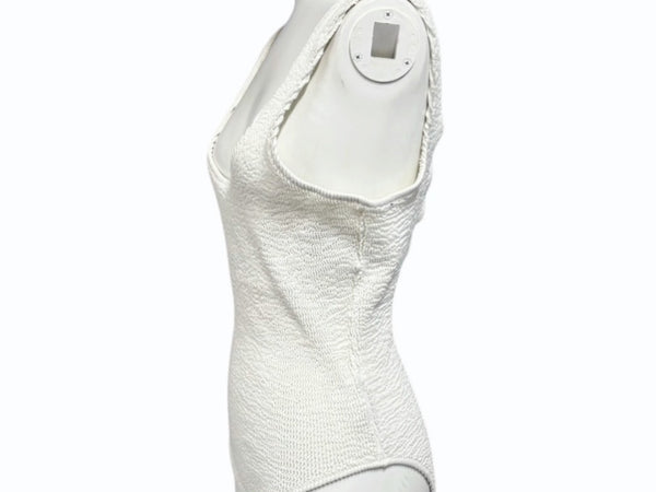 BOTTEGA VENETA ボッテガヴェネタ ワンピース スイムスーツ ホワイト 581052 VKCC0 サイズ46 美品 中古 4b011067