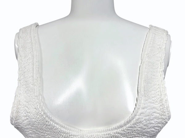 BOTTEGA VENETA ボッテガヴェネタ ワンピース スイムスーツ ホワイト 581052 VKCC0 サイズ46 美品 中古 4b011067