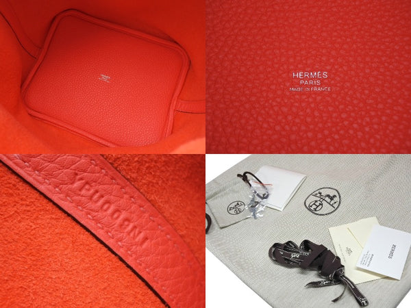 新品未使用 HERMES エルメス ピコタンロック22 ハンドバッグ Y刻印 トリヨンクレマンス ローズテキサス シルバー金具 中古 4b011078