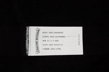 Load image into Gallery viewer, 新品未使用 CHROME HEARTS クロムハーツ カシミヤ ジップ パーカー フローラルクロス ブラック サイズXL シルバー925 金具 中古 4b011082