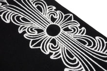 Load image into Gallery viewer, 新品未使用 CHROME HEARTS クロムハーツ カシミヤ ジップ パーカー フローラルクロス ブラック サイズXL シルバー925 金具 中古 4b011082
