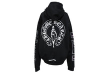 Load image into Gallery viewer, 新品未使用 CHROME HEARTS クロムハーツ ジップアップ フーディ サイズS DEADLY DOLL 希少 ピンク ブラック ホワイト 中古 4b011087