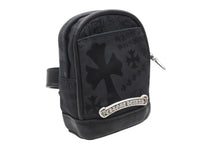 Load image into Gallery viewer, 新品未使用 CHROME HEARTS クロムハーツ ポーチ 新作 総柄 マルチロゴ ナイロン バッグ ブラック 中古 4b011091