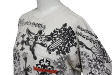 Load image into Gallery viewer, CHROME HEARTS クロムハーツ 半袖 Tシャツ マルチモチーフ ホワイト ブラック 白 黒 総柄 サイズ S 美品 中古 4b011097