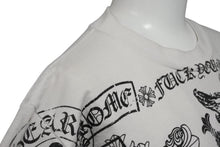 Load image into Gallery viewer, CHROME HEARTS クロムハーツ 半袖 Tシャツ マルチモチーフ ホワイト ブラック 白 黒 総柄 サイズ S 美品 中古 4b011097
