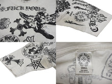 Load image into Gallery viewer, CHROME HEARTS クロムハーツ 半袖 Tシャツ マルチモチーフ ホワイト ブラック 白 黒 総柄 サイズ S 美品 中古 4b011097