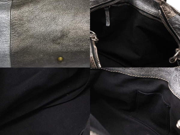Chloe クロエ ハンドバッグ パディントン ワンショルダーバッグ シルバー レザー B19FG0 ゴールド金具 美品 中古 4b011122