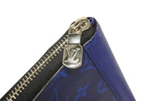 Load image into Gallery viewer, LOUIS VUITTON ルイヴィトン タイガラマ モノグラム ジッピーウォレット ヴェルティカル ターコイズブルー レザー M30447 美品 中古 4b011135
