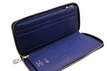 Load image into Gallery viewer, LOUIS VUITTON ルイヴィトン タイガラマ モノグラム ジッピーウォレット ヴェルティカル ターコイズブルー レザー M30447 美品 中古 4b011135
