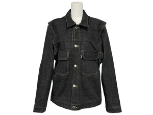 極美品 UNDERCOVER アンダーカバー 99AW small parts 分解デニムジャケット アーカイブ コットン ブラック サイズM 中古 4b011138