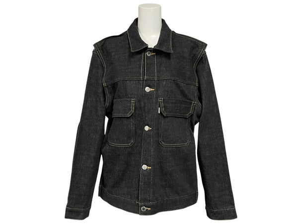 極美品 UNDERCOVER アンダーカバー 99AW small parts 分解デニムジャケット アーカイブ コットン ブラック サイズM 中古 4b011138