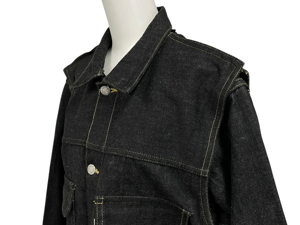 極美品 UNDERCOVER アンダーカバー 99AW small parts 分解デニムジャケット アーカイブ コットン ブラック サイズM 中古 4b011138