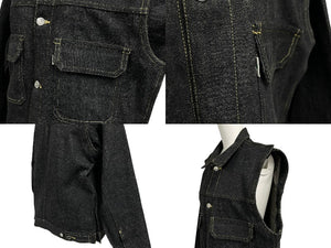 極美品 UNDERCOVER アンダーカバー 99AW small parts 分解デニムジャケット アーカイブ コットン ブラック サイズM 中古 4b011138