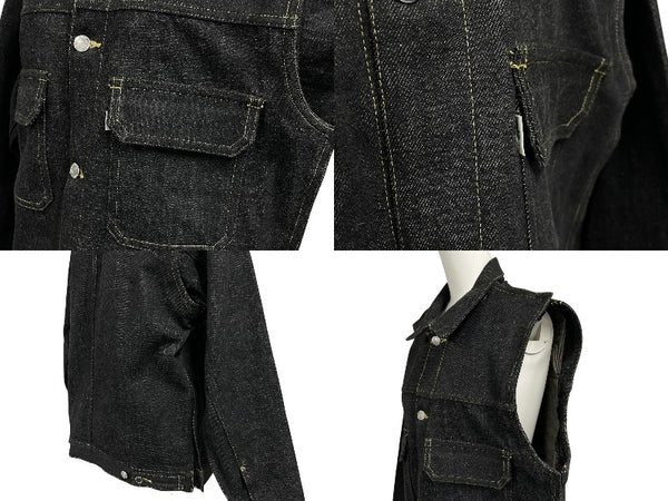 極美品 UNDERCOVER アンダーカバー 99AW small parts 分解デニムジャケット アーカイブ コットン ブラック サイズM 中古 4b011138