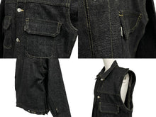 Load image into Gallery viewer, 極美品 UNDERCOVER アンダーカバー 99AW small parts 分解デニムジャケット アーカイブ コットン ブラック サイズM 中古 4b011138