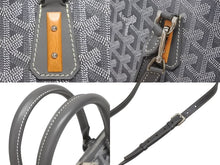 Load image into Gallery viewer, GOYARD ゴヤール ハンドバッグ ヴァンドーム PM ヘリンボーン PVC レザー グレー シルバー金具 美品 中古 4b011141