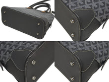 Load image into Gallery viewer, GOYARD ゴヤール ハンドバッグ ヴァンドーム PM ヘリンボーン PVC レザー グレー シルバー金具 美品 中古 4b011141