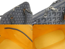 Load image into Gallery viewer, GOYARD ゴヤール ハンドバッグ ヴァンドーム PM ヘリンボーン PVC レザー グレー シルバー金具 美品 中古 4b011141