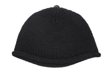 Load image into Gallery viewer, CHROME HEARTS クロムハーツ クロスパッチ ニットキャップ タイニークロス ビーニー カシミヤ レザー シルバー925 ブラック 美品 中古 4b011147