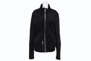 極美品 CHROME HEARTS クロムハーツ ムートン レザージャケット ダガージップ ブラック 黒 サイズ S 中古 4b011156