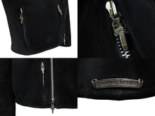 Load image into Gallery viewer, 極美品 CHROME HEARTS クロムハーツ ムートン レザージャケット ダガージップ ブラック 黒 サイズ S 中古 4b011156