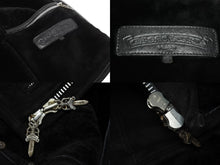 Load image into Gallery viewer, 極美品 CHROME HEARTS クロムハーツ ムートン レザージャケット ダガージップ ブラック 黒 サイズ S 中古 4b011156