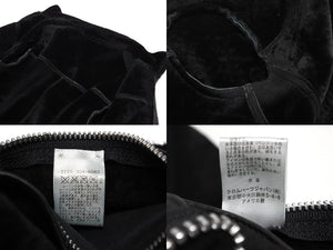 極美品 CHROME HEARTS クロムハーツ ムートン レザージャケット ダガージップ ブラック 黒 サイズ S 中古 4b011156