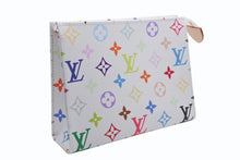Load image into Gallery viewer, 新品未使用 LOUIS VUITTON ルイヴィトン LV × TM ポッシュ トワレ 19 ポーチ M28241 IC ホワイト マルチカラー ゴールド金具 中古 4b011161