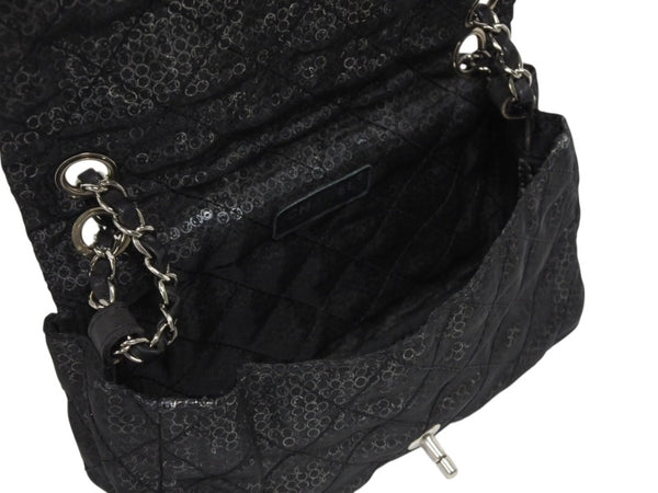 CHANEL シャネル マトラッセ23 Sフラップ Wチェーンショルダーバッグ 12番台 ココマーク スパンコール シルバー金具 美品 中古 4b011166