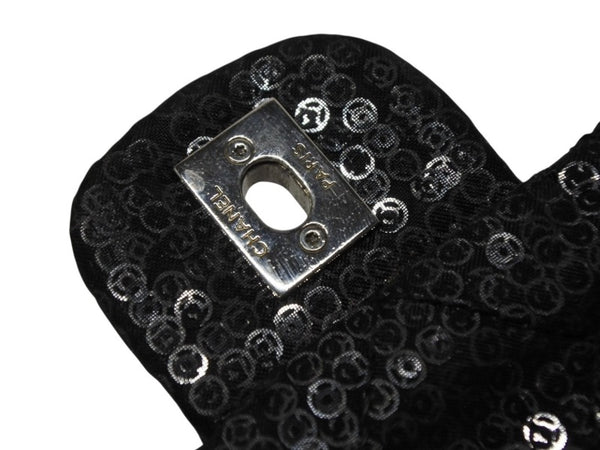 CHANEL シャネル マトラッセ23 Sフラップ Wチェーンショルダーバッグ 12番台 ココマーク スパンコール シルバー金具 美品 中古 4b011166