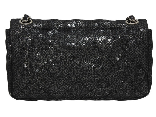 CHANEL シャネル マトラッセ23 Sフラップ Wチェーンショルダーバッグ 12番台 ココマーク スパンコール シルバー金具 美品 中古 4b011166