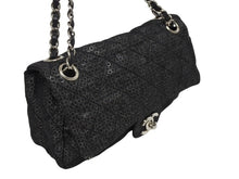 Load image into Gallery viewer, CHANEL シャネル マトラッセ23 Sフラップ Wチェーンショルダーバッグ 12番台 ココマーク スパンコール シルバー金具 美品 中古 4b011166